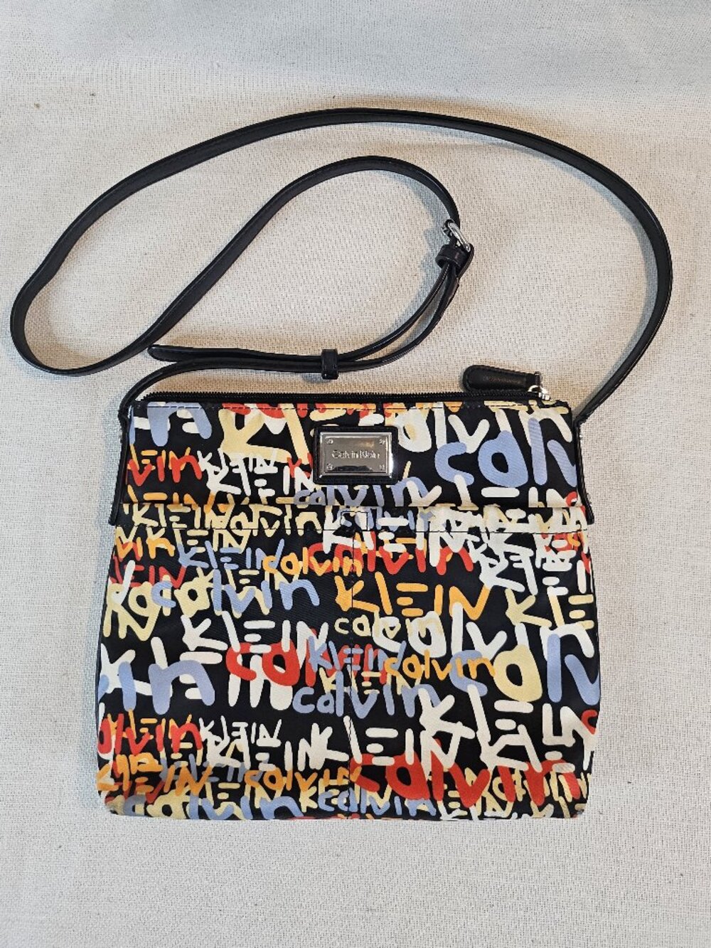 Calvin Klein Women's Crossbody Graffiti Logo Bag